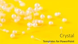  Presentation with pearl - Slide set enhanced with white-pearl-beads background and a light gray colored foreground