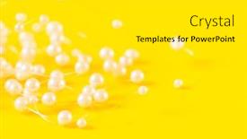  Presentation with white christmas - Amazing presentation design having white-pearl-beads backdrop and a white colored foreground