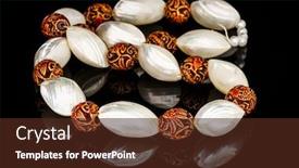  Presentation with black pearl - Beautiful slide set featuring white-pearl-shell-necklace backdrop and a tawny brown colored foreground
