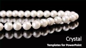  Presentation with pearl - PPT layouts having white pearls on black background background and a black colored foreground