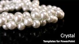  Presentation with pearls - Colorful presentation theme enhanced with white pearls on black background backdrop and a black colored foreground
