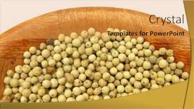  Presentation with pepper - Beautiful PPT theme featuring piper nigrum - white pepper backdrop and a yellow colored foreground