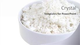  Presentation with persian - Beautiful slides featuring white-persian-rice-close-up backdrop and a white colored foreground