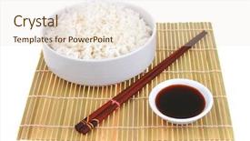  Presentation with persian carpet - Audience pleasing PPT theme consisting of white persian rice on decorative carpet with soy backdrop and a lemonade colored foreground