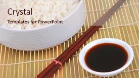  Presentation with persian carpet - PPT theme enhanced with white persian rice on decorative carpet with soy background and a lemonade colored foreground