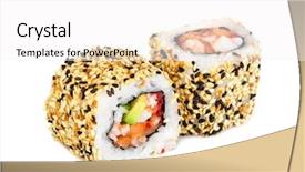  Presentation with philadelphia - Slides enhanced with white philadelphia cheese crab meat background and a white colored foreground