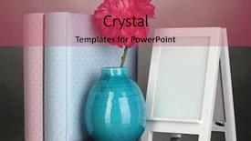  Presentation with home window frame - Amazing PPT theme having white photo frame for home backdrop and a red colored foreground