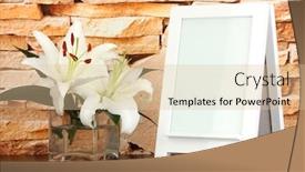  Presentation with decoration - Slide deck enhanced with european blueberry bush vaccinium background and a tawny brown colored foreground