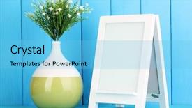  Presentation with home window frame - Slide deck enhanced with white photo frame for home background and a light blue colored foreground