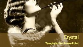  Presentation with old photo - PPT theme having white photo old fashion background and a tawny brown colored foreground