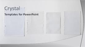  Presentation with notebook texture - PPT theme consisting of white-pieces-of-notebook background and a white colored foreground