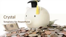  Presentation with graduation white cap - Amazing presentation having bank wearing a graduation cap backdrop and a lemonade colored foreground