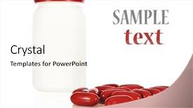  Presentation with pill bottle - Colorful theme enhanced with white pill bottle with bright backdrop and a white colored foreground