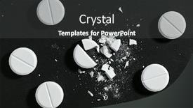  Presentation with medication - Colorful PPT layouts enhanced with white-pills-on-black-background backdrop and a dark gray colored foreground