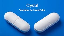  Presentation with pills - Presentation theme with white pills over blue background and a gray colored foreground