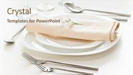  Presentation with target setting - PPT layouts with white place setting with beige background and a  colored foreground
