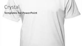  Presentation with mannequin - PPT theme consisting of white-plain-shortsleeve-cotton-t background and a white colored foreground