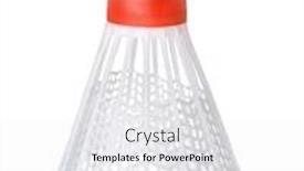  Presentation with white badminton shuttlecock - Amazing PPT layouts having white-plastic-badminton-shuttlecock-isolated backdrop and a white colored foreground