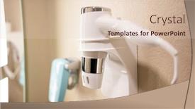  Presentation with plastic - Colorful presentation design enhanced with white-plastic-elecric-hairdryer backdrop and a lemonade colored foreground