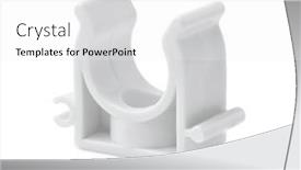  Presentation with pipe - PPT theme having white-plastic-pipe-clip-holder background and a white colored foreground