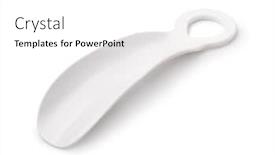  Presentation with plastic - Cool new PPT layouts with white-plastic-shoehorn-isolated backdrop and a white colored foreground