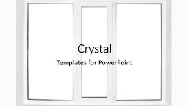  Presentation with window frame - Audience pleasing PPT layouts consisting of white plastic window isolated backdrop and a white colored foreground