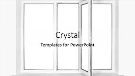  Presentation with window frame - Presentation enhanced with white plastic window isolated background and a white colored foreground