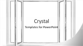  Presentation with window frame - PPT theme having white plastic window isolated background and a white colored foreground