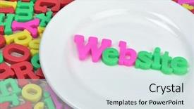  Presentation with white plate - Slide deck consisting of white plate and magnetic letters background and a  colored foreground