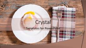  Presentation with egg - Beautiful PPT theme featuring white plate light morning backdrop and a coral colored foreground