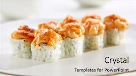  Presentation with gold border - Cool new presentation with white plate with gold border backdrop and a soft green colored foreground