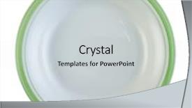  Presentation with green plate - Beautiful presentation theme featuring white plate with green sides isolated on background backdrop and a light gray colored foreground