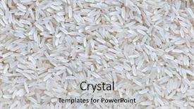  Presentation with rice - Slides enhanced with white polished rice close up background and a light gray colored foreground