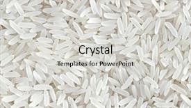  Presentation with rice - Colorful theme enhanced with white polished rice close up backdrop and a light gray colored foreground