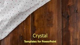  Presentation with tablecloth - Amazing PPT theme having white-polka-dot-tablecloth backdrop and a tawny brown colored foreground