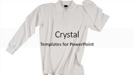  Presentation with long sleeve - Presentation theme featuring white polo shirt long sleeve background and a light gray colored foreground