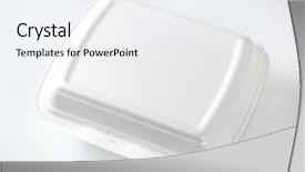 Presentation with fast food - PPT theme with white polystyrene fast food box background and a  colored foreground