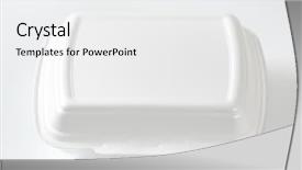  Presentation with chinese food to go box - Slide deck having white polystyrene fast food box background and a  colored foreground