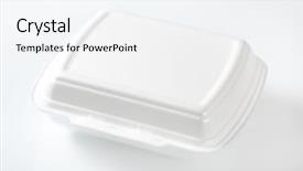  Presentation with chinese food to go box - Slide set featuring white polystyrene fast food box background and a  colored foreground