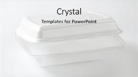  Presentation with chinese food to go box - Colorful slide set enhanced with white polystyrene fast food box backdrop and a  colored foreground