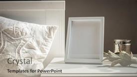  Presentation with frame - Colorful PPT theme enhanced with white-portrait-frame-mockups-scandinavian backdrop and a soft green colored foreground