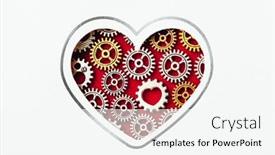  Presentation with postcard - Cool new presentation with white-postcard-with-heart-shape backdrop and a sky blue colored foreground