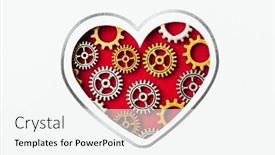  Presentation with postcard - Slides consisting of white-postcard-with-heart-shape background and a white colored foreground