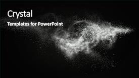  Presentation with powder - Slides consisting of white powder exploding isolated background and a black colored foreground