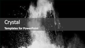  Presentation with powder - Cool new slides with white powder on black backdrop and a dark gray colored foreground