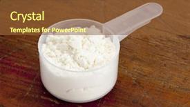  Presentation with whey - Theme featuring white powder whey protein background and a tawny brown colored foreground