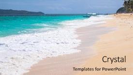  Presentation with boracay beach - Cool new presentation design with white puka beach of boracay backdrop and a lemonade colored foreground