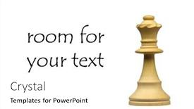 Presentation with queen chess - PPT theme featuring white-queen-chess-piece background and a white colored foreground