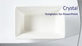  Presentation with white - Beautiful slide set featuring white rectangular bowl on white backdrop and a sky blue colored foreground