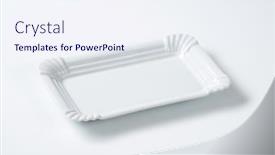  Presentation with white plate - Amazing presentation design having white-rectangular-plate-on-white backdrop and a sky blue colored foreground